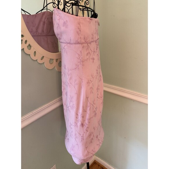 Vintage Y2K Dress Womens O Pink Midi Fairycore Coquette Romantic  Strapless - Picture 3 of 6